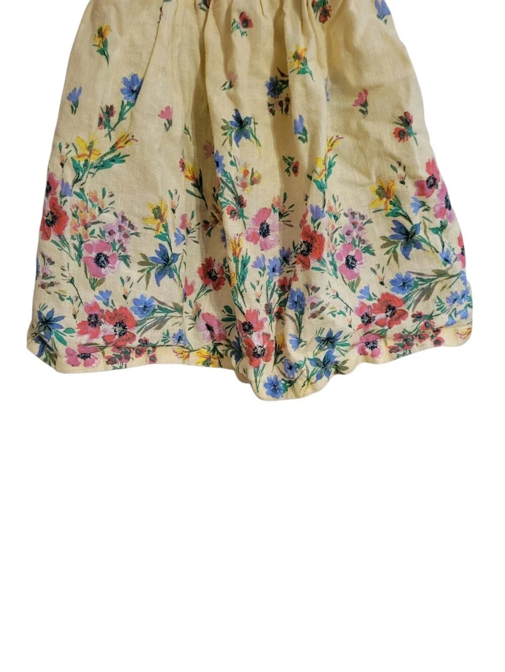Baby Gap Yellow Floral Linen Blend Dress